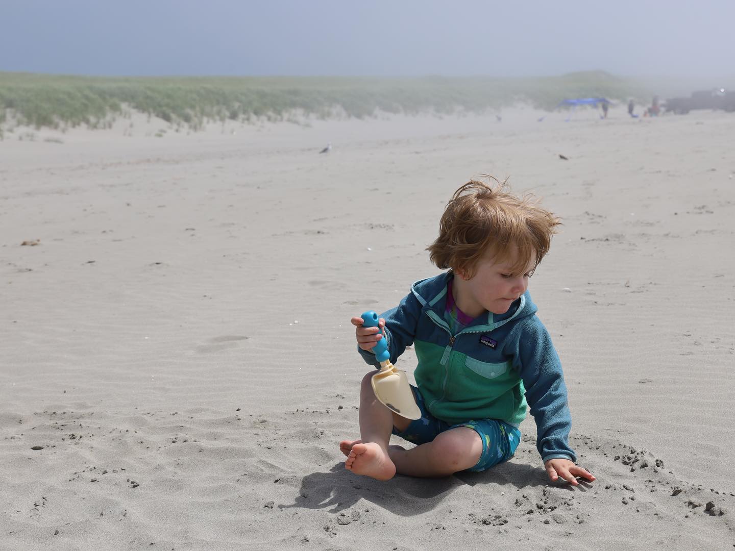 It’s really nice having the beach so close, even if it’s foggy in July.