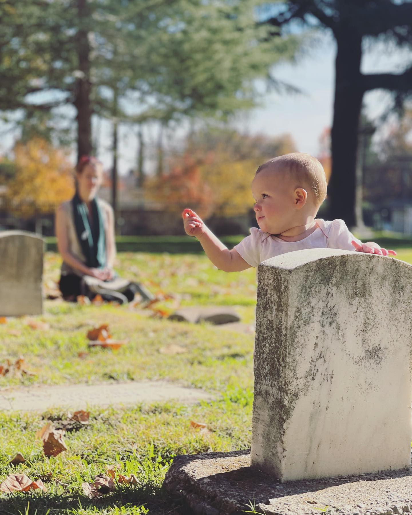 We end up in cemeteries quite a bit